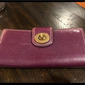 Leather coach wallet